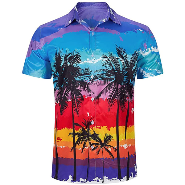 Palm Tree Colorful Funny Hawaiian Shirt