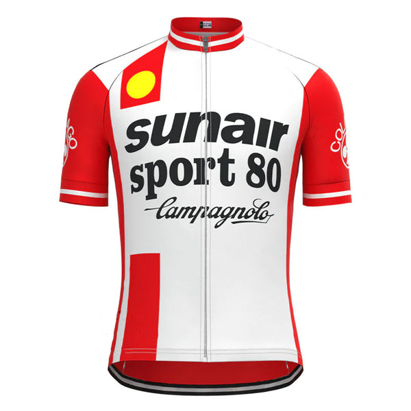 Sunair Sport 80 Red Vintage Short Sleeve Cycling Jersey Matching Set