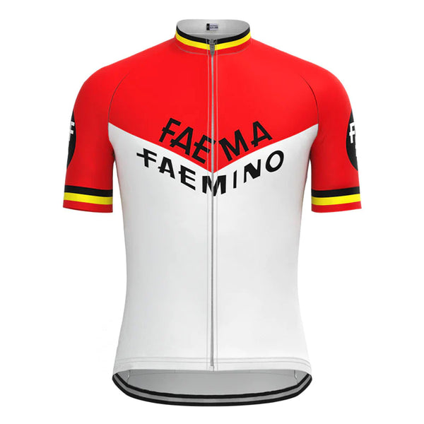 Faema Red White Vintage Short Sleeve Cycling Jersey Matching Set