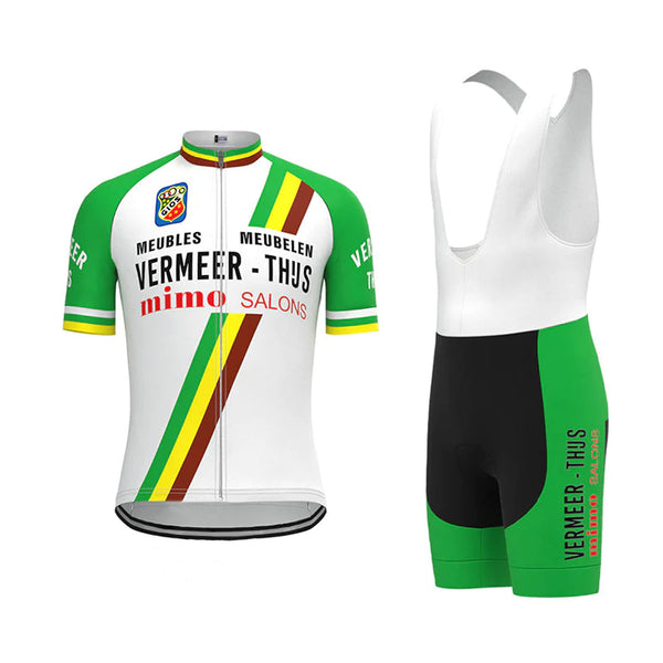 Vermeer Thijs Stripe Vintage Short Sleeve Cycling Jersey Matching Set