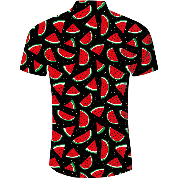 Watermelon Black Funny Hawaiian Shirt