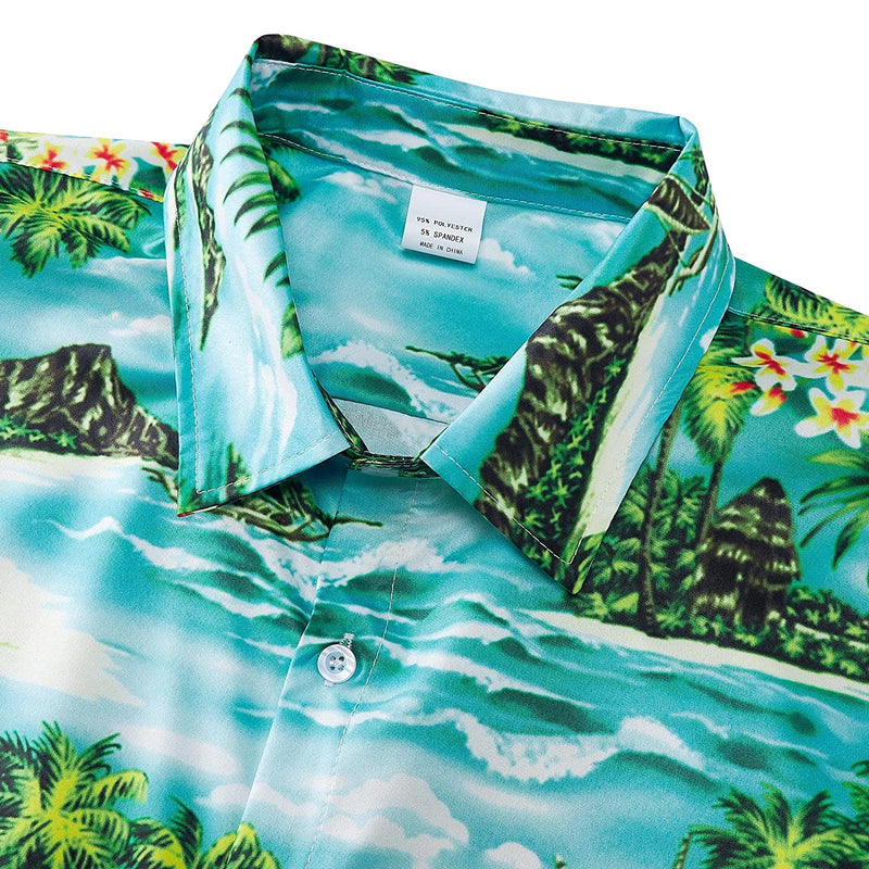Hawaii Island Tree Green Funny Hawaiian Shirt