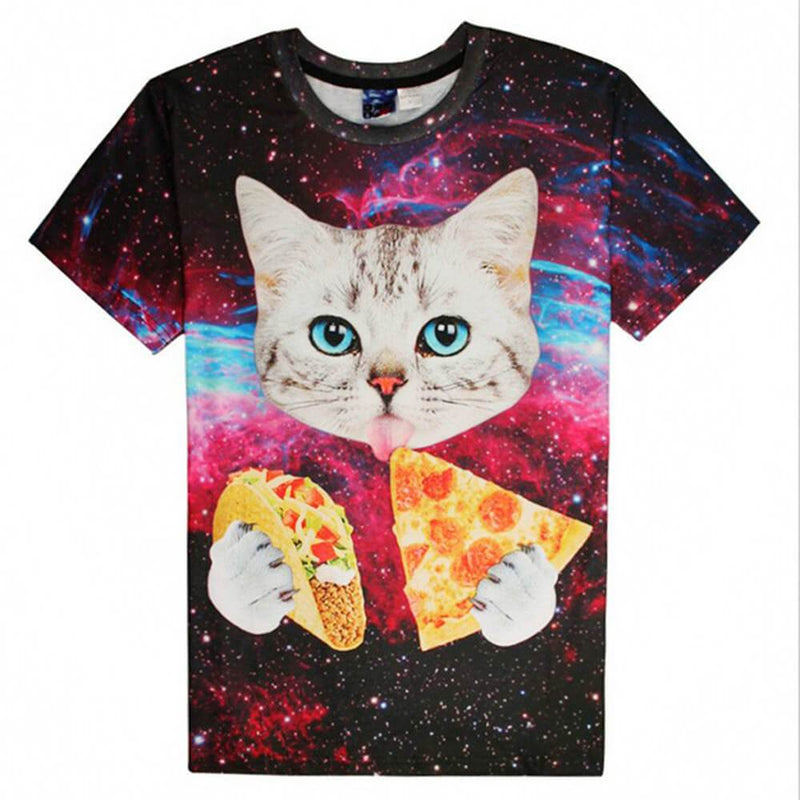 Taco Pizza Cat Funny T Shirt