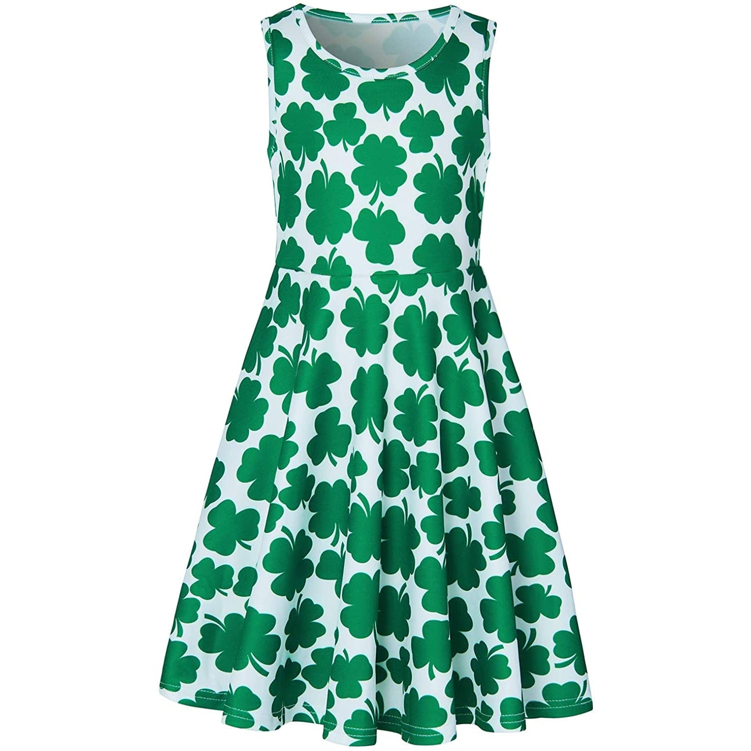 St Patrick's Day Shamrock Funny Girl Dress Forest Coral St Patrick's Day Shamrock Funny Girl Dress Forest Coral