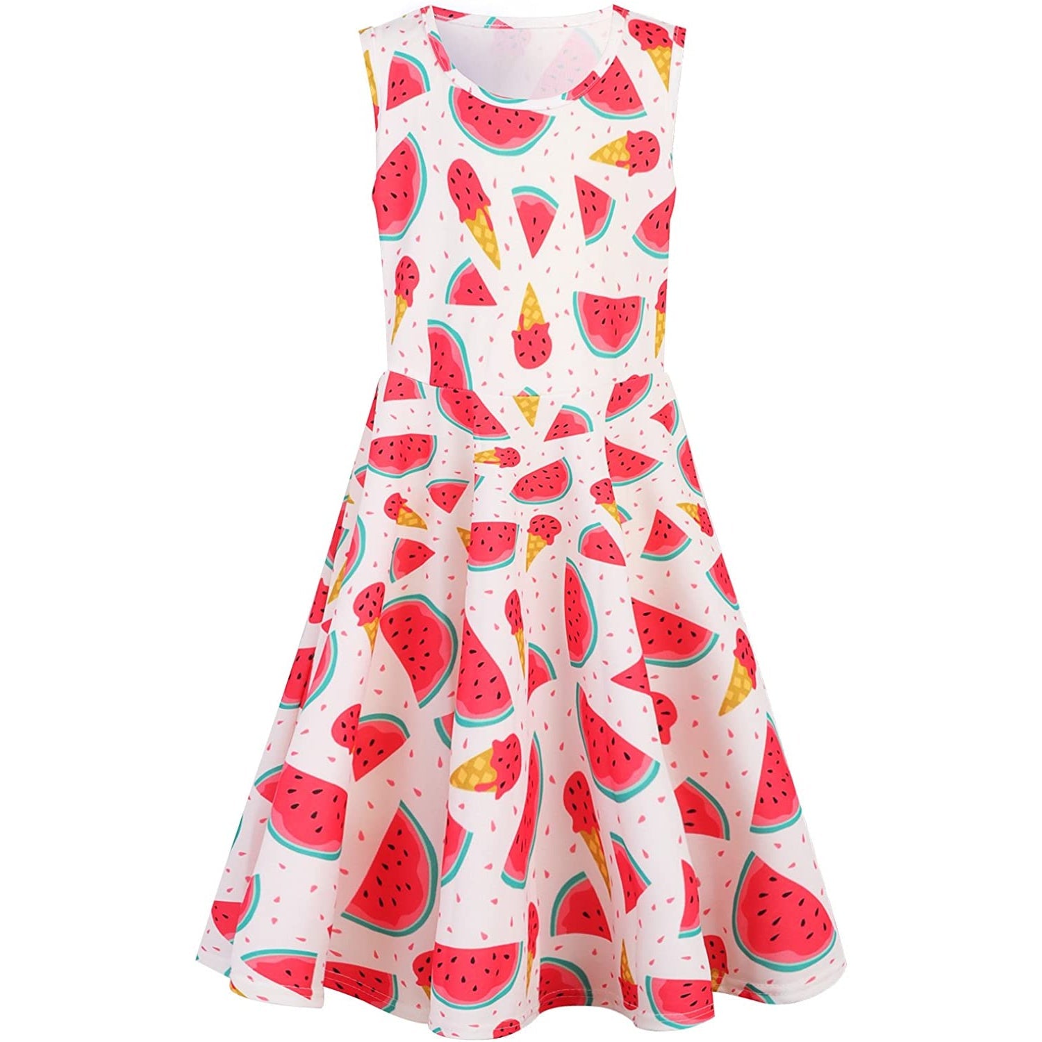 open lace back dress Watermelon Ice Scream Funny Girl Dress – Forest Coral®