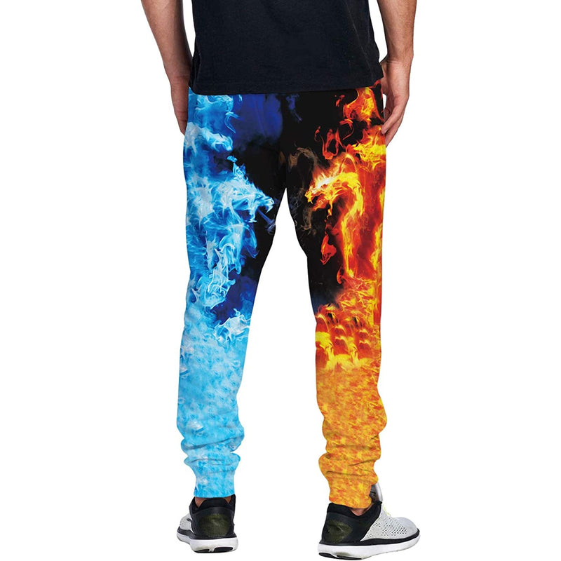 Fire & Ice Dragon Funny Sweatpants