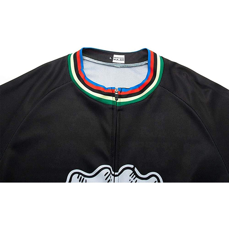 Paint Beer Black Men Funny MTB Short Sleeve Cycling Jersey Top