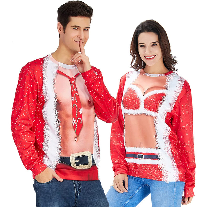 Tie Bare Muscle Ugly Christmas Sweater