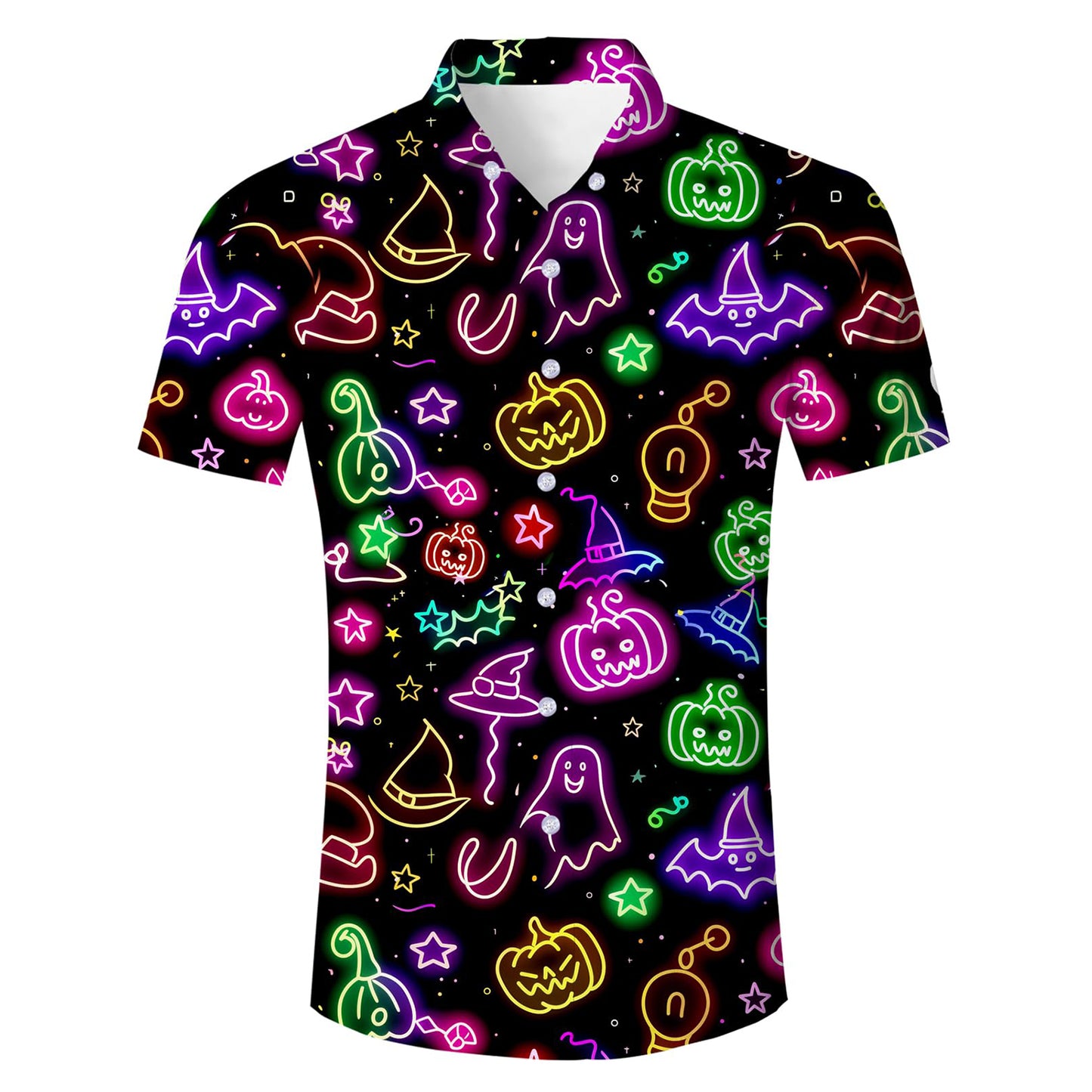 Halloween Pumpkin Ghost Funny Hawaiian Shirt