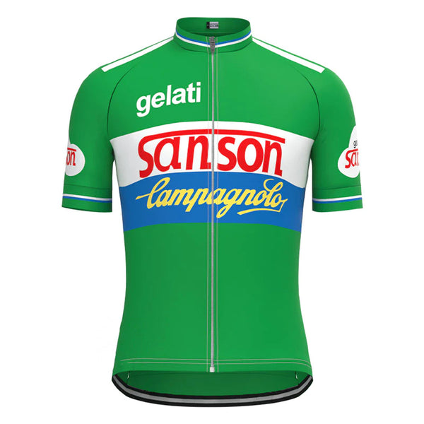 Gis Gelati Sanson Green Vintage Short Sleeve Cycling Jersey Matching Set