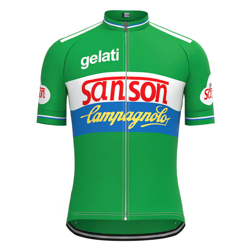 Gis Gelati Sanson Green Vintage Short Sleeve Cycling Jersey Matching Set