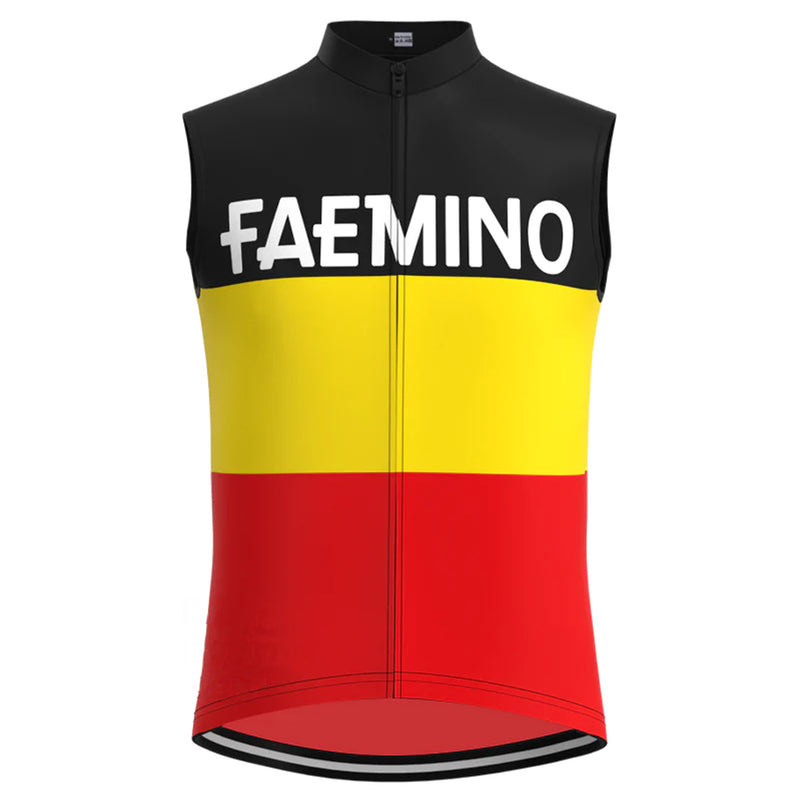 FAEMINO Black Yellow Red Retro MTB Cycling Vest