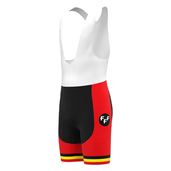 Faema Black Red Retro Cycling Bib Shorts