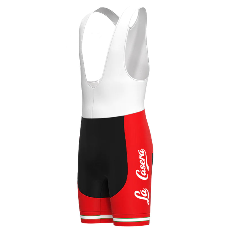 La Casera–Peña Bahamontes Red Vintage Short Sleeve Cycling Jersey Matching Set