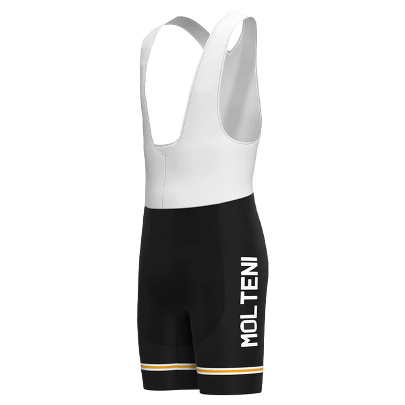 MOLTENI Black Vintage Short Sleeve Cycling Jersey Matching Set