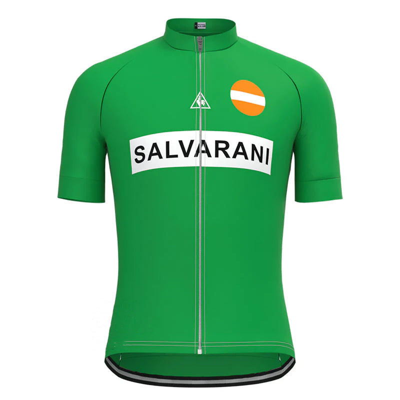 SALVARANI Green Vintage Short Sleeve Cycling Jersey Matching Set