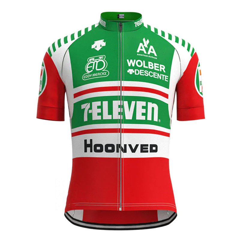 Hoonved 7-Eleven Vintage Short Sleeve Cycling Jersey Matching Set
