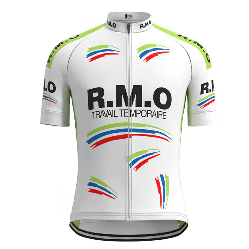 R.M.O White Vintage Short Sleeve Cycling Jersey Matching Set