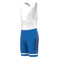 Magniflex Famcucine Blue Retro Cycling Bib Shorts