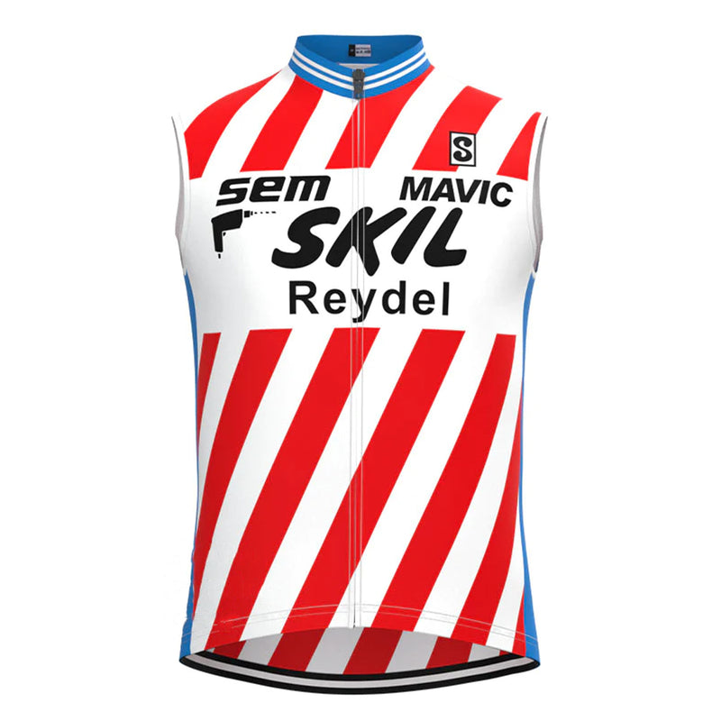 Skil-Sem Red Stripe Retro MTB Cycling Vest