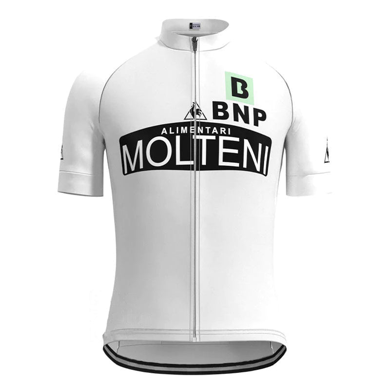 Molteni White Vintage Short Sleeve Cycling Jersey Matching Set