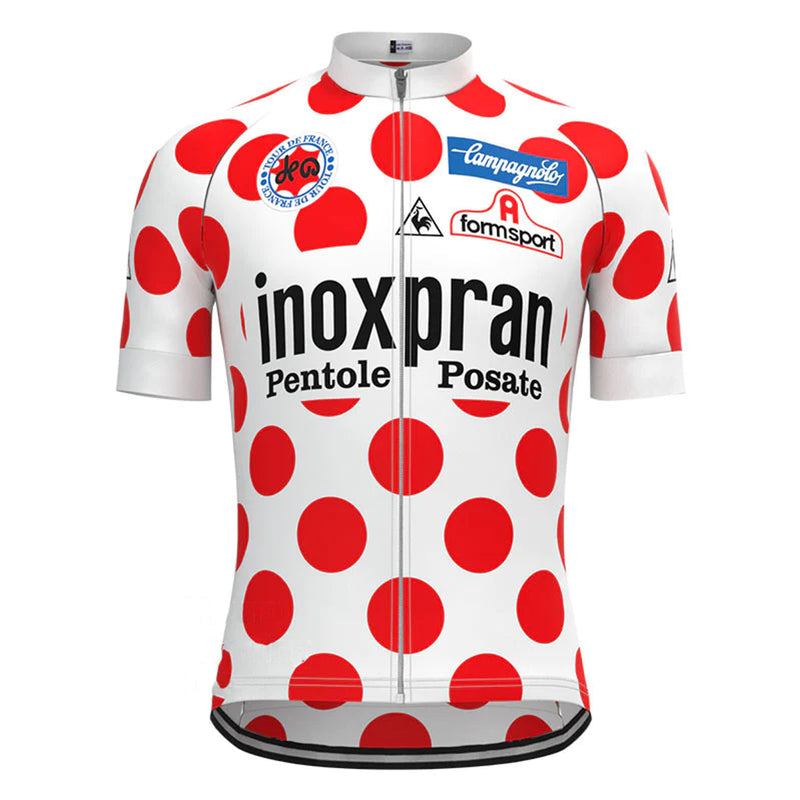 Inoxpran Red Vintage Short Sleeve Cycling Jersey Matching Set