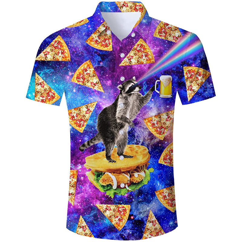 Galaxy Pizza Itachi Funny Hawaiian Shirt