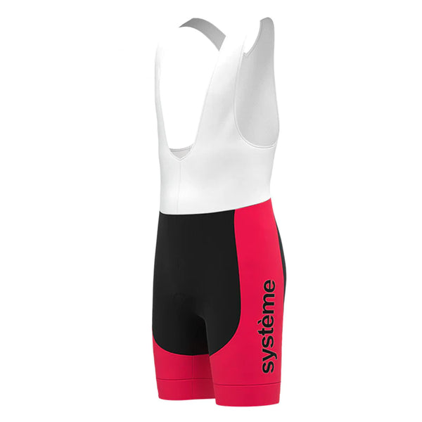 Système U Red Retro Cycling Bib Shorts