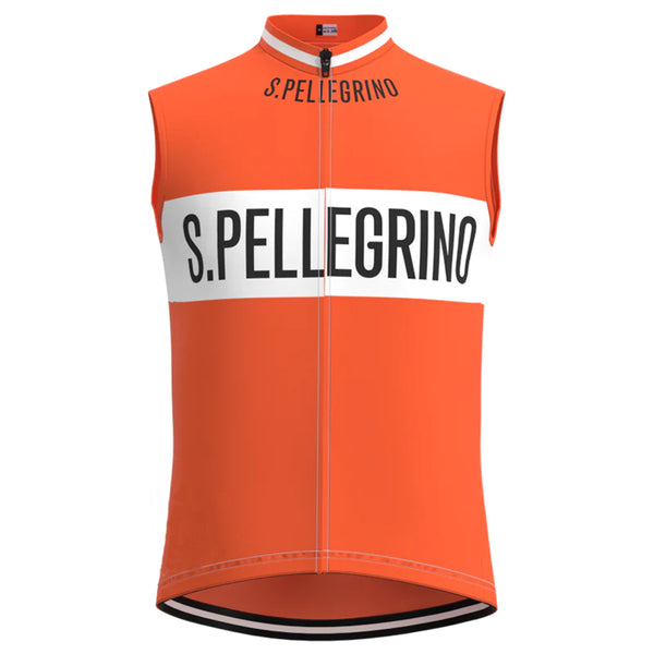 San Pellegrino Orange Retro MTB Cycling Vest
