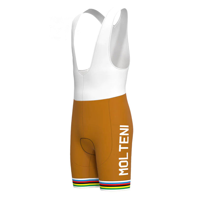 Molteni Brown Black Vintage Short Sleeve Cycling Jersey Matching Set