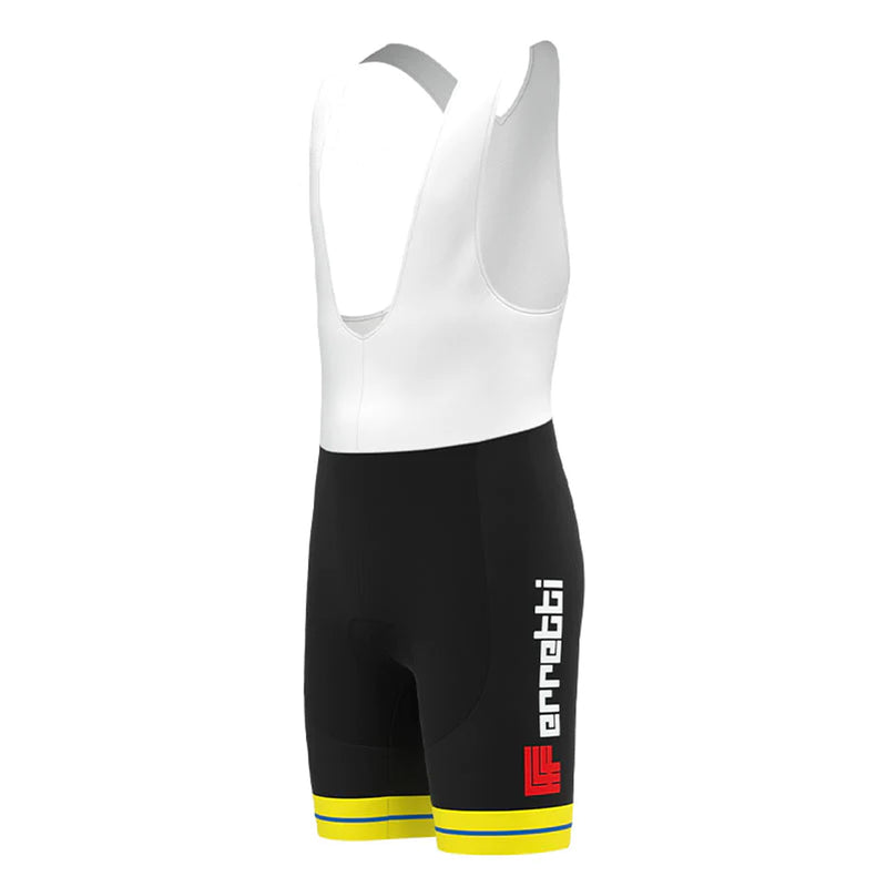 FErretti Black Retro Cycling Bib Shorts