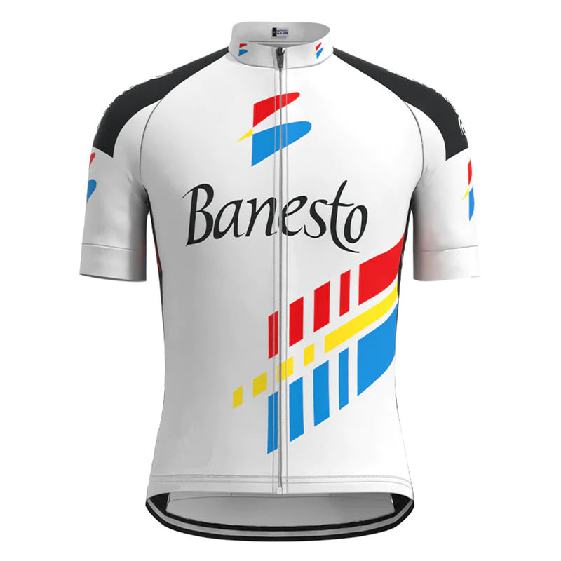 Banesto Gray Vintage Short Sleeve Cycling Jersey Matching Set