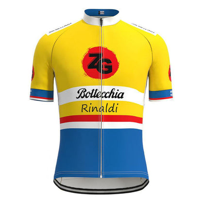 Bottecchia Rinaldi Yellow Vintage Short Sleeve Cycling Jersey