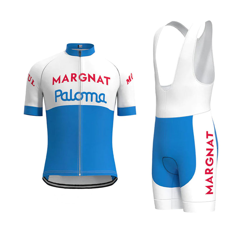 Margnat Blue Vintage Short Sleeve Cycling Jersey Matching Set