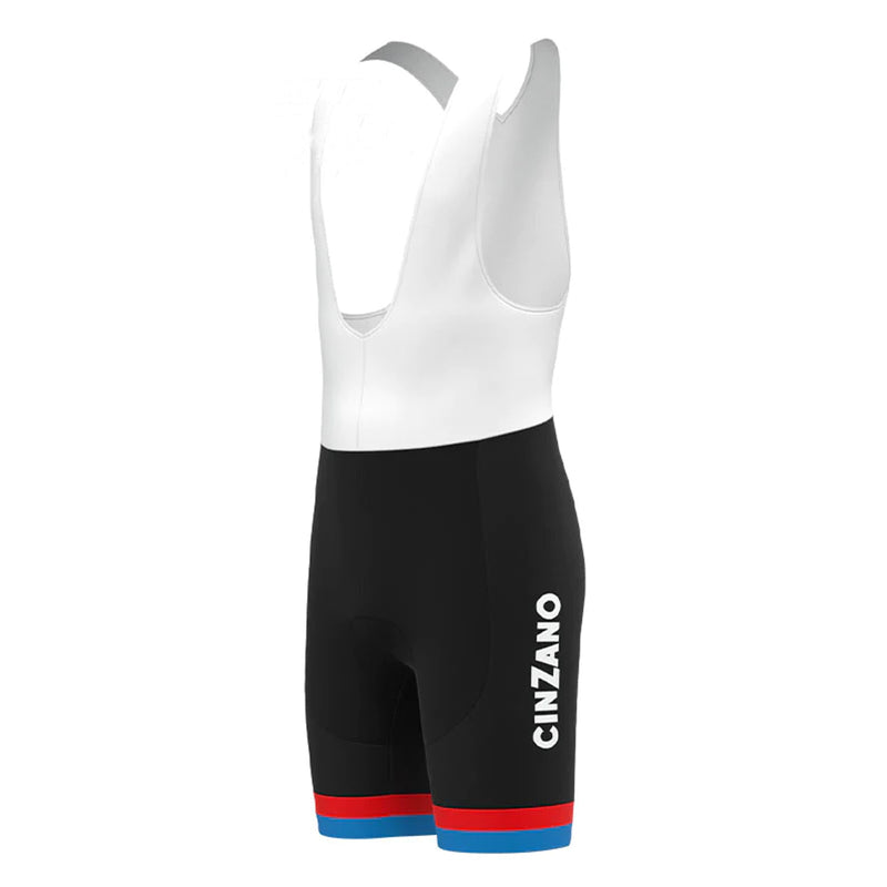 CINZANO Black Vintage Short Sleeve Cycling Jersey Matching Set