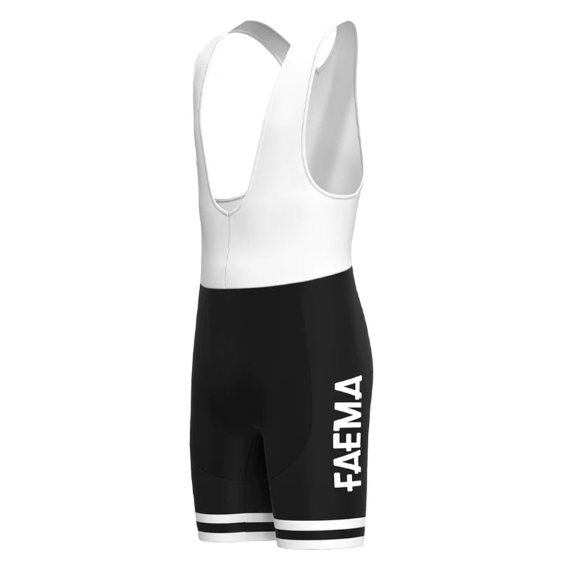 FAEMA Black Vintage Short Sleeve Cycling Jersey Matching Set