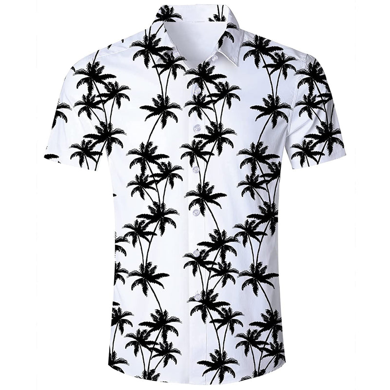 Palm Tree White Funny Hawaiian Shirt