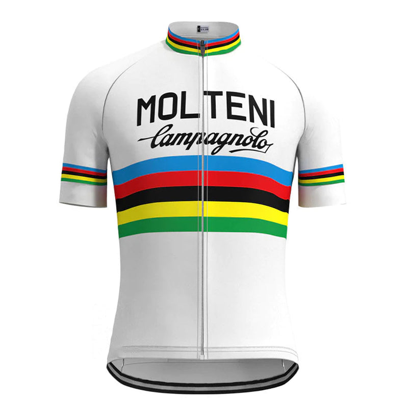 Molteni White Vintage Short Sleeve Cycling Jersey Matching Set