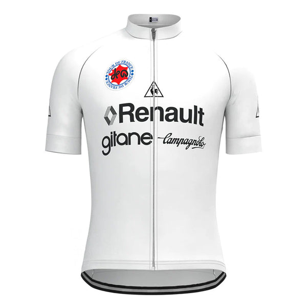 Renault Gitane White Vintage Short Sleeve Cycling Jersey Matching Set