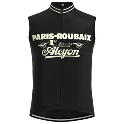 Paris Roubaix Black Retro MTB Cycling Vest