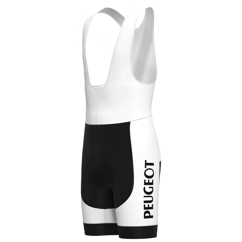 PEUGEOT White Vintage Short Sleeve Cycling Jersey Matching Set