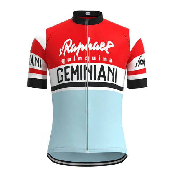 Saint Raphaël Geminiani Red Blue Vintage Short Sleeve Cycling Jersey Matching Set