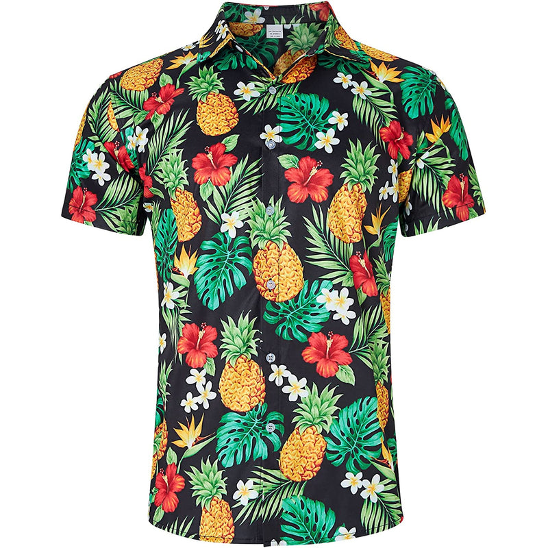 Pineapple Floral Funny Hawaiian Shirt