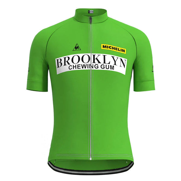 Brooklyn Green Vintage Short Sleeve Cycling Jersey Matching Set