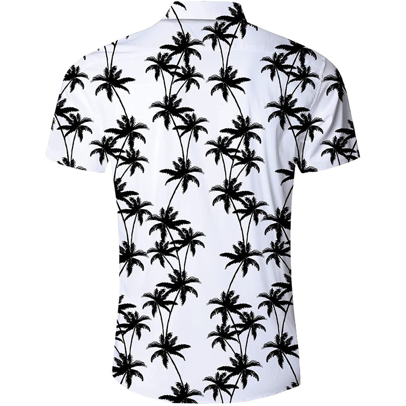 Palm Tree White Funny Hawaiian Shirt