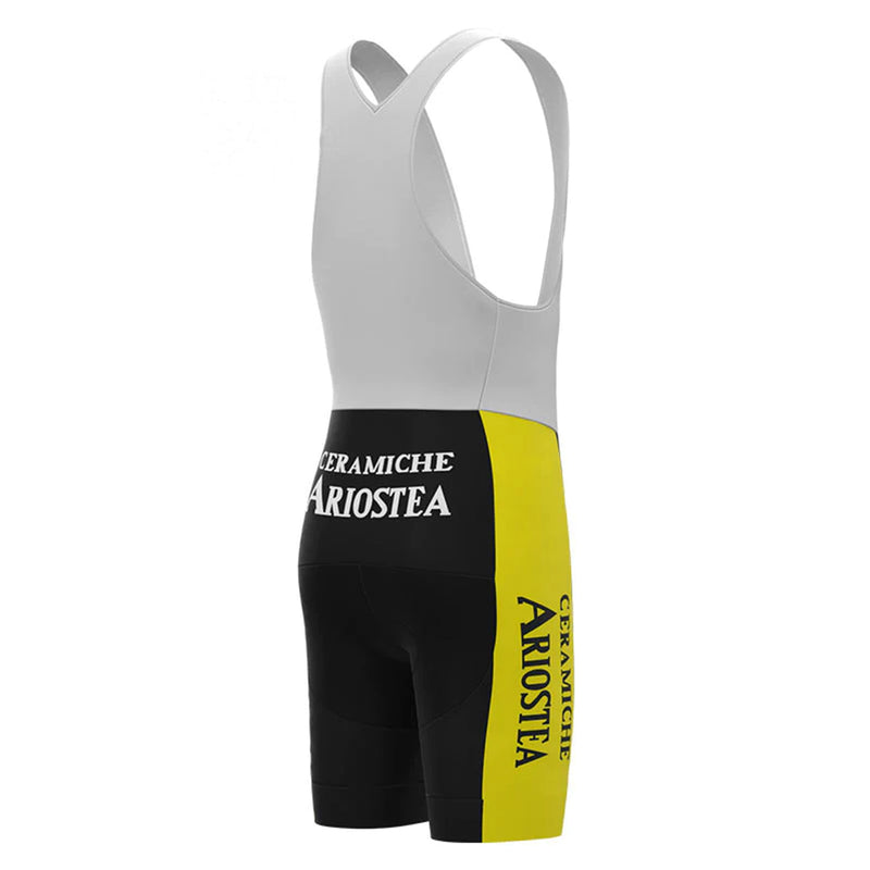 Ariostea Yellow Red Vintage Short Sleeve Cycling Jersey Matching Set