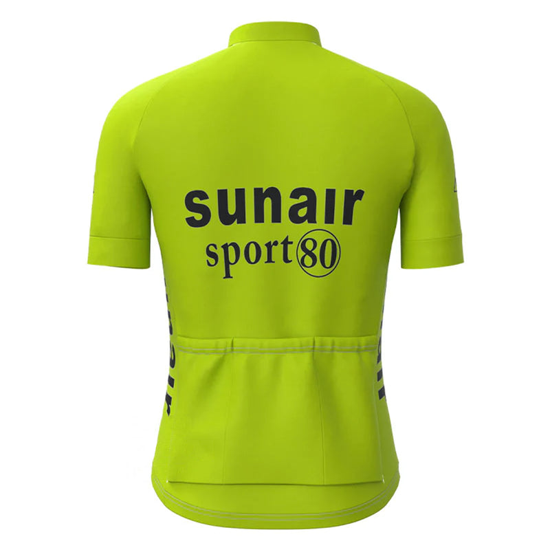 Sunair Sport 80 Green Short Sleeve Vintage Cycling Jersey Top