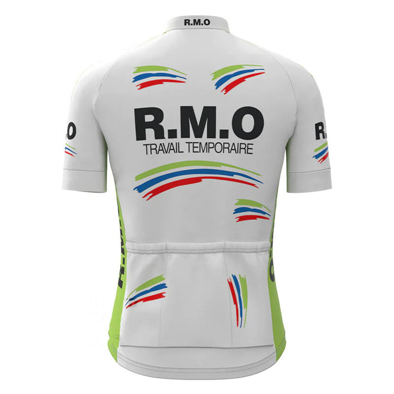 R.M.O White Vintage Short Sleeve Cycling Jersey Matching Set