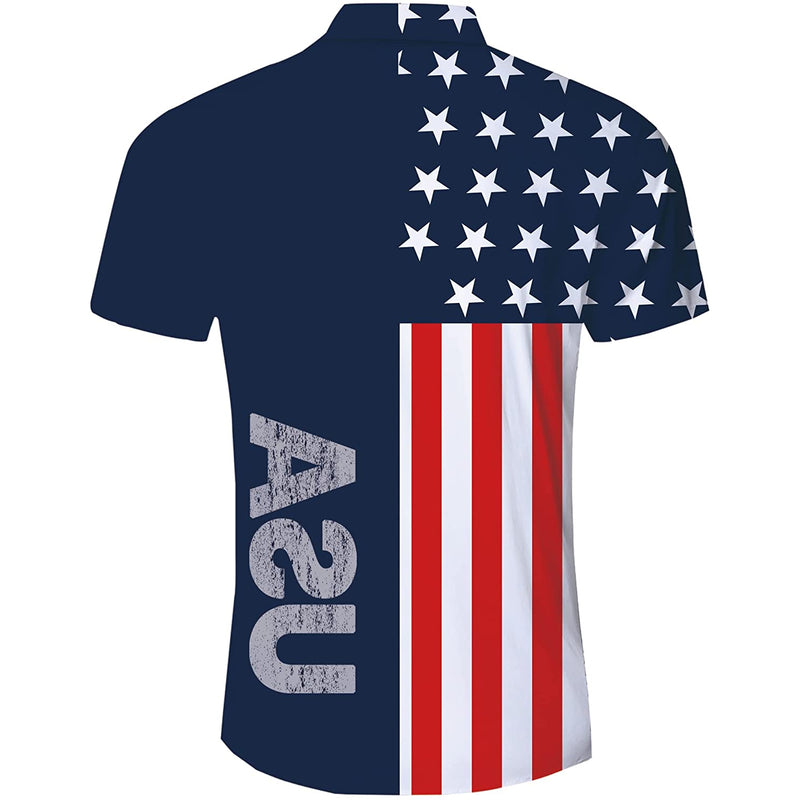 USA American Flag Funny Hawaiian Shirt