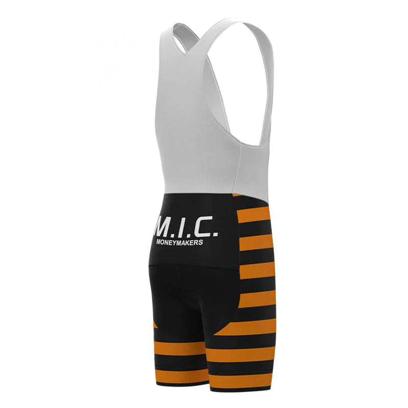 M.I.C Black Vintage Short Sleeve Cycling Jersey Matching Set